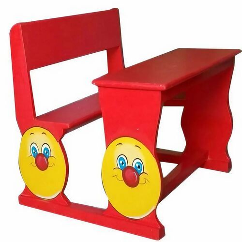Kids School Bench - Standard Size, Red | Durable, Eco-Friendly, Long Lasting, European Style