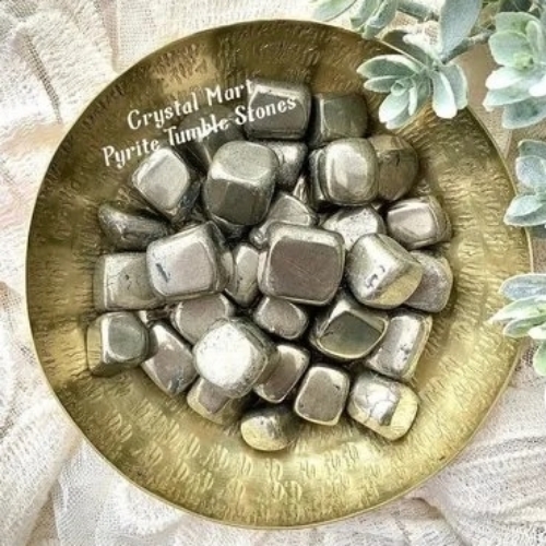 Pyrite tumble stone