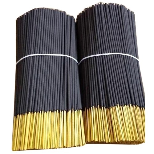 Raw Agarbatti Stick - 100% Natural Bamboo, Standard Size, Black | Charcoal Material, Straight, 25-30 Min Burn Time, Includes Incense Holder