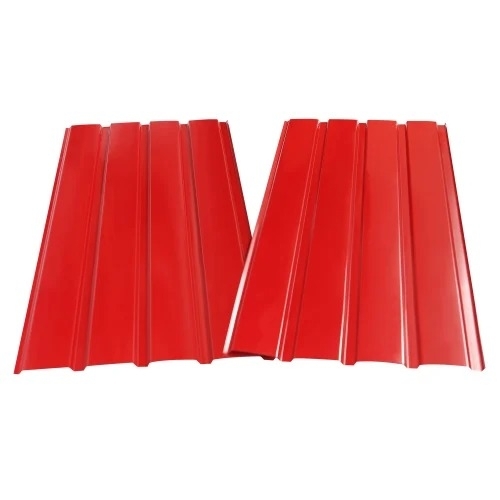 Red Color Coated Roofing Sheet - Metal, Standard Size, Red | Durable, Fine Finished, Industrial Use