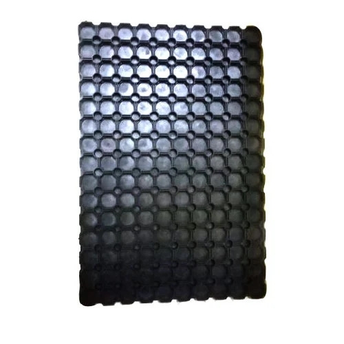 Rubber Door Mat - Rubber, Standard Size, Black, Rectangle | Anti-Slip Latex Back, Durable, Fine Finished