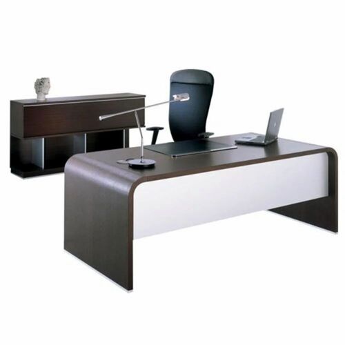Single Seating Executive Table - Wood, Standard Size, Brown | Durable, Easy to Clean, Eco-Friendly