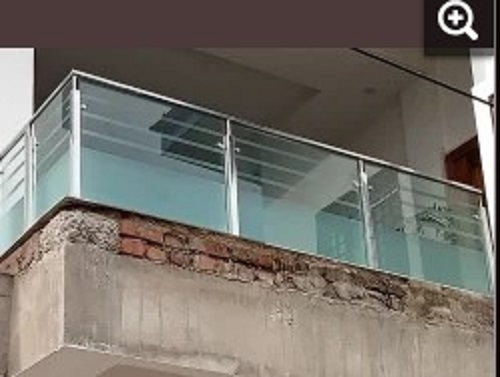 Ss Glass Railing - Stainless Steel, Silver | Industrial Grade, Tested Quality