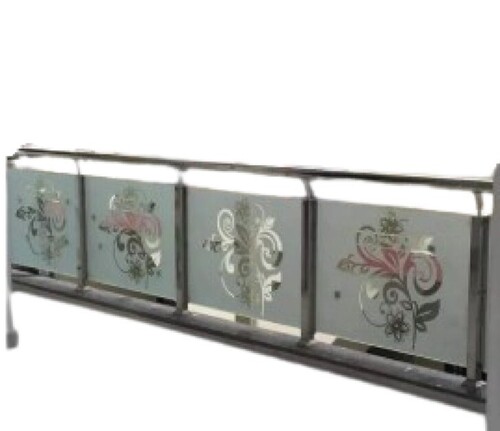 Stainless Steel Glass Railing - Various Sizes, Silver | Industrial Grade, Low Maintenance, Customizable