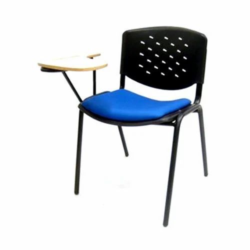 Training Room Chair - Steel Frame, Standard Size, Black & Blue | Durable, Easy to Clean, Eco-Friendly
