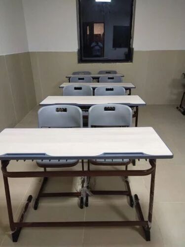 Two Seating Classroom Desk - Steel, Standard Size | Durable, Eco-Friendly, Long Lasting