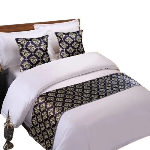 White Striped Hotel Bed Sheet