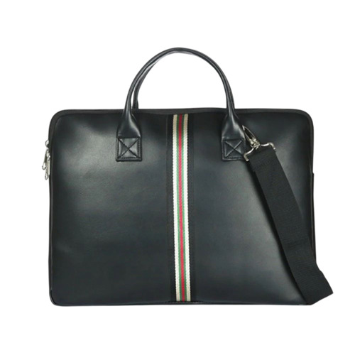 Black Laptop Messenger Bags - Rexine PU Material, 15.6 Inch, Multiple Colors | Adjustable Strap, Polished Finish, Water Resistant