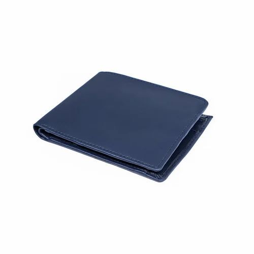 Blue Vegan Leather Mens Wallet - Leather, Blue, Bi-Fold | Durable, Comfortable, 5 Card Slots, Polished Finish