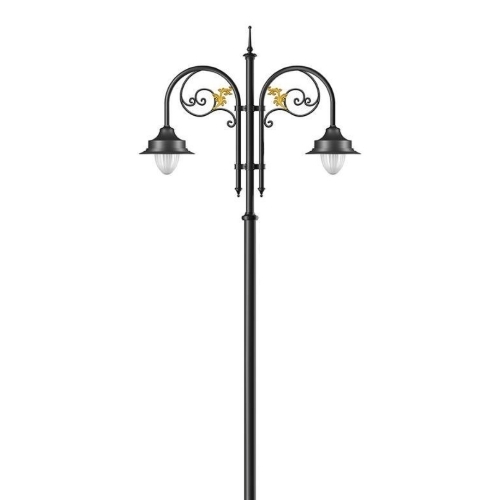 Decorative Lighting Pole - Metal Standard Size, Black | Durable, Fine Finished, High Efficiency
