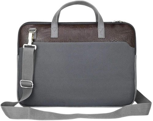 Faux Leather Laptop Bag - Faux Leather 15.6 Inch Multiple Colors | Polished Finish Adjustable Strap