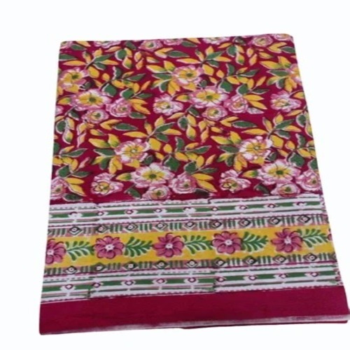 Maroon Cotton Printed Bed Sheet - 100% Cotton, Queen, Multicolor, 120 Thread Count | Washable, Modern Design, Set with 2 Pillowcases