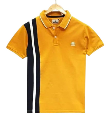Polycotton T Shirt - Light Weight Polyblend, Customized Size, Multi Color, Short Sleeve Polo | Adult Male Casual