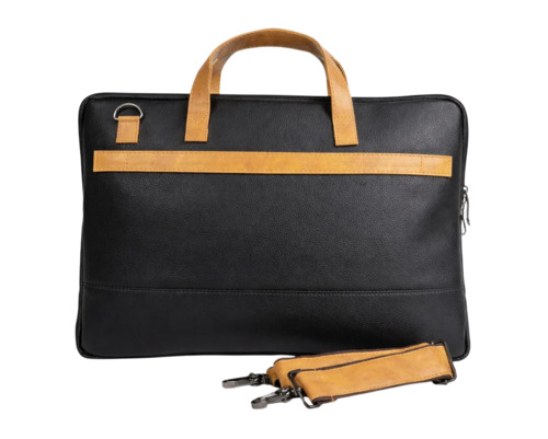 Pu Leather Laptop Bag - PU Leather, 15.6 Inch, Multiple Colors | Polished Finish, Adjustable Strap, 2 Compartments