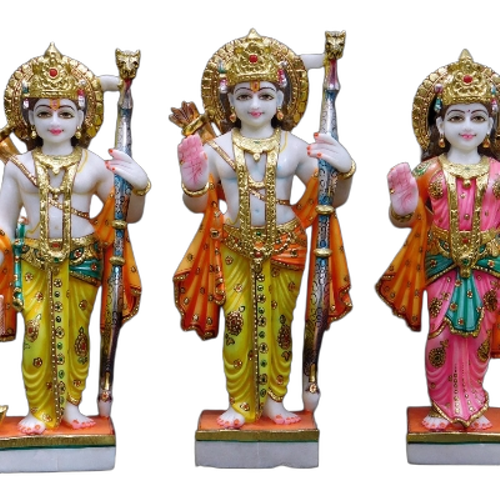 Ram Darbar Marble Statue - Multi-Figure Standing/Sitting, Polished Finish | Durable, Chemical Resistant, Eco-Friendly