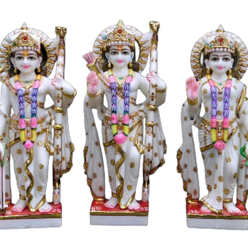 Ram Darbar Murti - Marble Multi-Figure Standing, Different Colors | Eco-Friendly, Fireproof, UV & Water Resistant