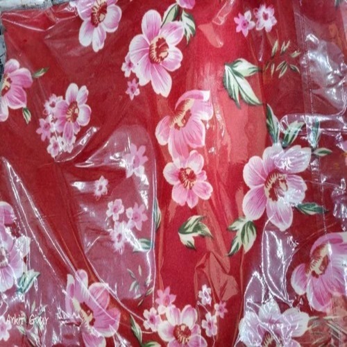Red Cotton Printed Bed Sheet