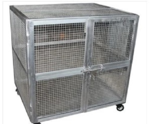 Stainless Steel Cage Trolley - Stainless Steel Standard Size Silver | Industrial Use Tested Quality Timely Delivery