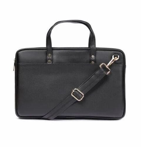 Vegan Leather Laptop Bag - 40x26x4cm, Multiple Colors | Zipper Closure, Unisex, Water Resistant, Polished Finish