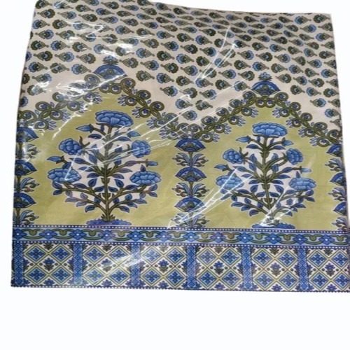 White Cotton Printed Bed Sheet