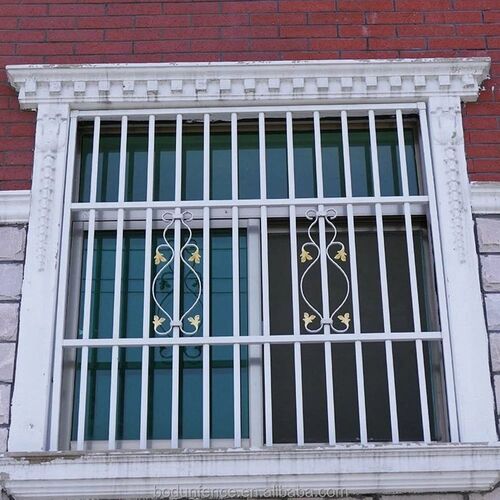 White Polished Stainless Steel Window Grills - Customized Size, White | Eco Friendly, Rust Proof, Anti Corrosion, Rot Proof