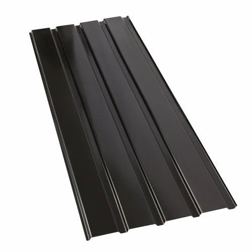 0.50mm Black Color Coated Roofing Sheet - Mild Steel, 0.50mm Thickness, Color Coated Surface, Various Sizes