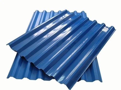 0.50mm Galvanized Iron Roofing Sheet - Color Coated Blue, Cold Rolled, Various Sizes, Residential & Industrial Use