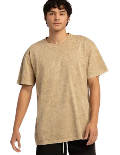 Customisable Acid Wash Oversized T-Shirt - Cotton, Half Sleeves, Regular Fit | Lightweight, Soft, Breathable, Machine Wash