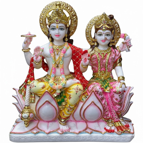 Marble Laxmi Narayan Statues - Features: Durable
