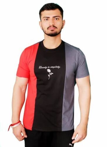 Men Multicolor Printed Cotton T-Shirt - Regular Fit Half Sleeves Quick Dry Comfortable Fit