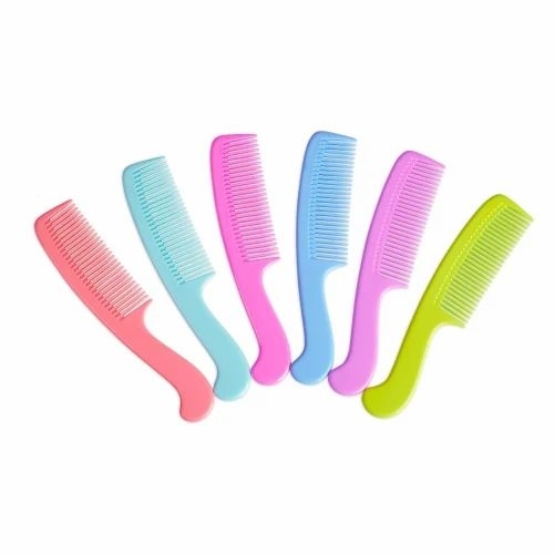 Plastic Hair Comb - Durable Plastic, Multi Color | Lightweight, Heat Resistant, Non-Slip Handle