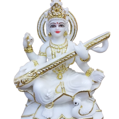 Premium Marble Saraswati Statue
