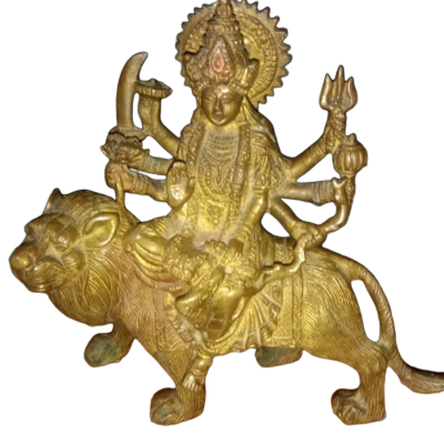 Traditional Design Brass Durga Statue