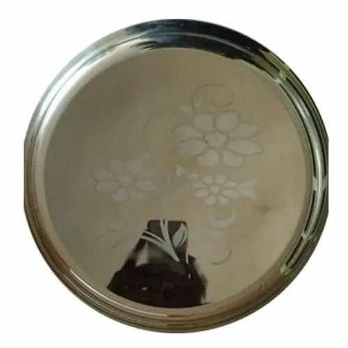 10 Inch Printed Stainless Steel Dinner Plate