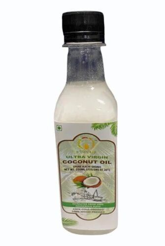 100ml Cold Pressed Ultra Virgin Coconut Oil - White Plastic Bottle, 12 Months Shelf Life, Food Grade