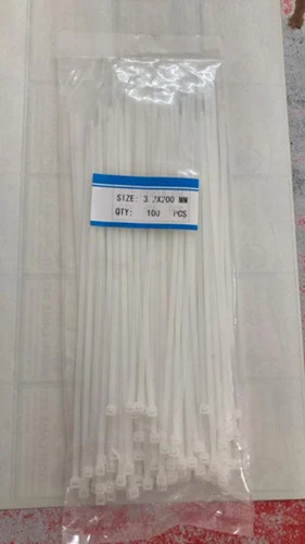 200 X 3.0 Mm White Nylon Cable Tie For Cable Fittings