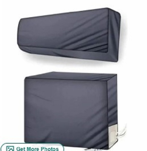Black Plain Air Conditioner Cover