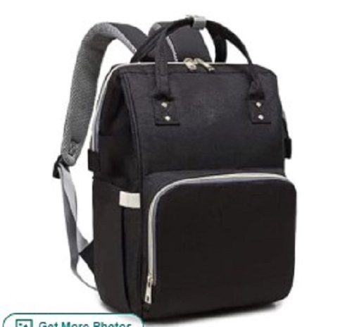 Black Polyester Baby Bag - Various Sizes, Black | Designer, Easy to Carry, Gift Suitable