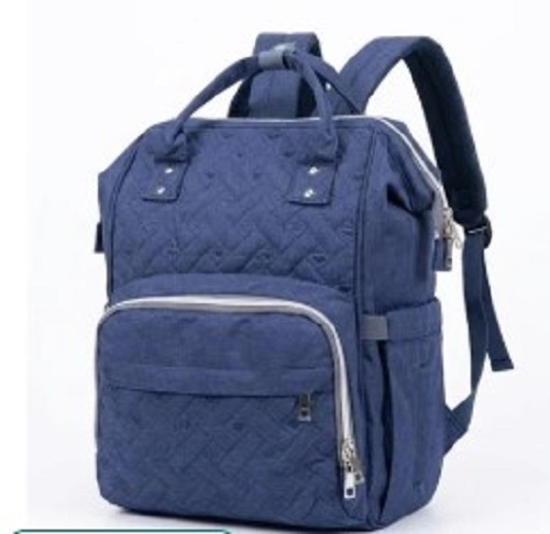 Blue Polyester Baby Bag - Polyester, Various Sizes, Blue | Stylish, Plain Pattern, Easy to Carry School Bag