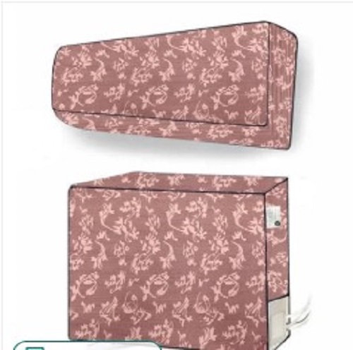 Brown Printed Air Conditioner Cover