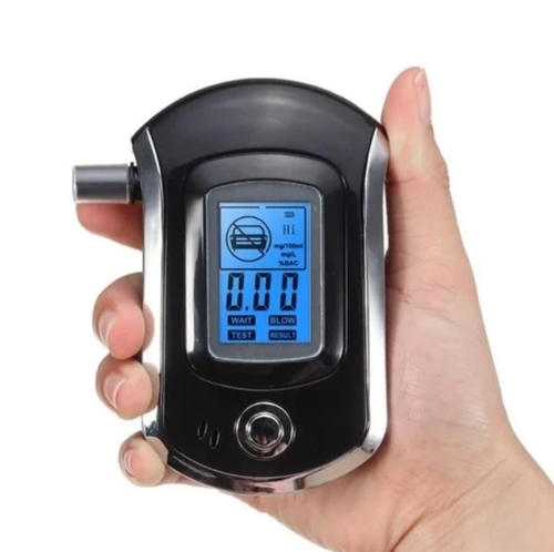 Digital Alcohol Tester Breath Analyzer - ABS Plastic, Black Silver, 50Hz | Fast Response, High Accuracy, Portable, Easy Operation, Quick Calibration