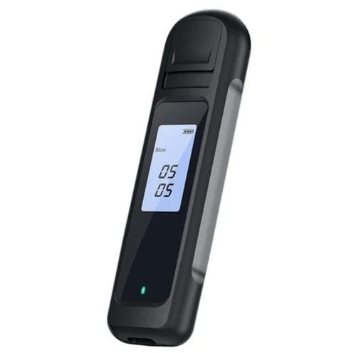 Digital Alcohol Tester Breath Analyzer (S-7) - ABS Plastic, Black Silver, 50Hz | Fast Response, High Accuracy, Portable, Battery Operated, Clear Digital Display