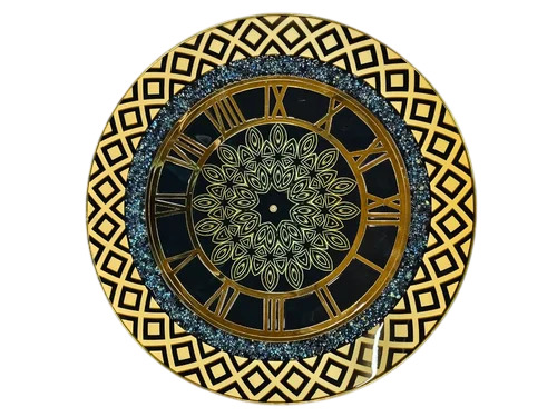 Fashionable Round 16 Inch Resin Epoxy Wall Clock - Custom Color, Smooth Glossy Finish, Quartz Movement