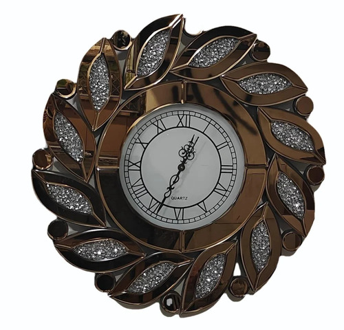 Golden 18 Inch Glass Wall Clock