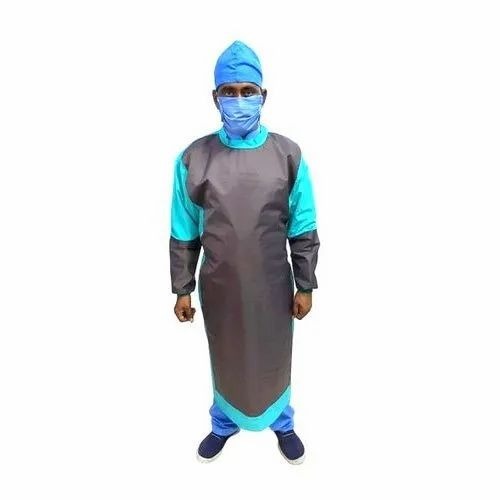 Impervious Surgical Gown - SMS Material, S-XL Sizes, Blue | Durable, Stitched, Long Sleeve