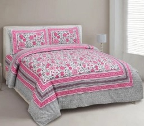 Jaipuri Cotton Bed Sheets - Full Size, Various Colors | Modern Printed, Shrink Resistant, Lightweight Designs