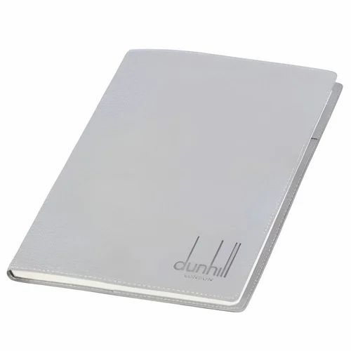 Light Grey Leatherette A4 Corporate Diary - Hardbound, 80 GSM, 200 Pages | Antibacterial, Durable, Eco-Friendly, Lightweight