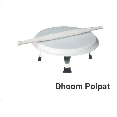 Plastic Polpat With Belan - Plastic, 4x10 Inches, White Round | Custom Size Available