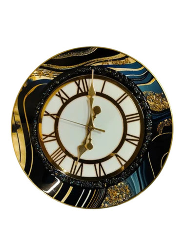 Round Shape 16 Inch Resin Epoxy Wall Clock - Resin, 16 Inch, Custom Color | Fashion, Modern Interior Decor