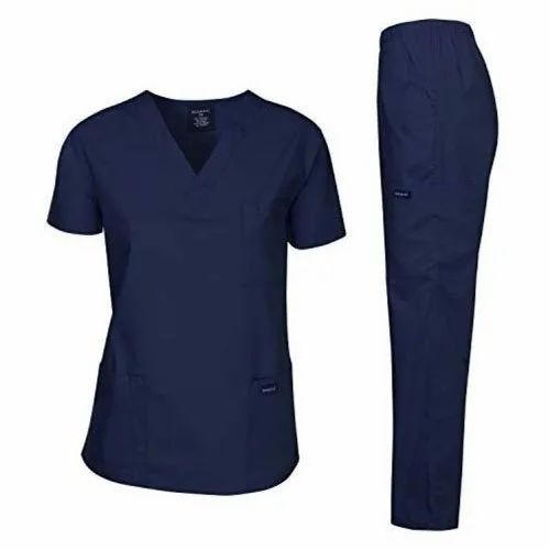 S-Xl Plain Hospital Scrub Suit